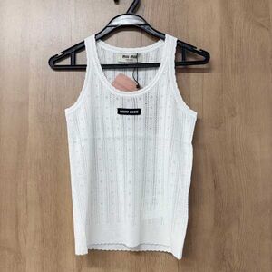 Miu Miu Ivory Knit Tank Top
